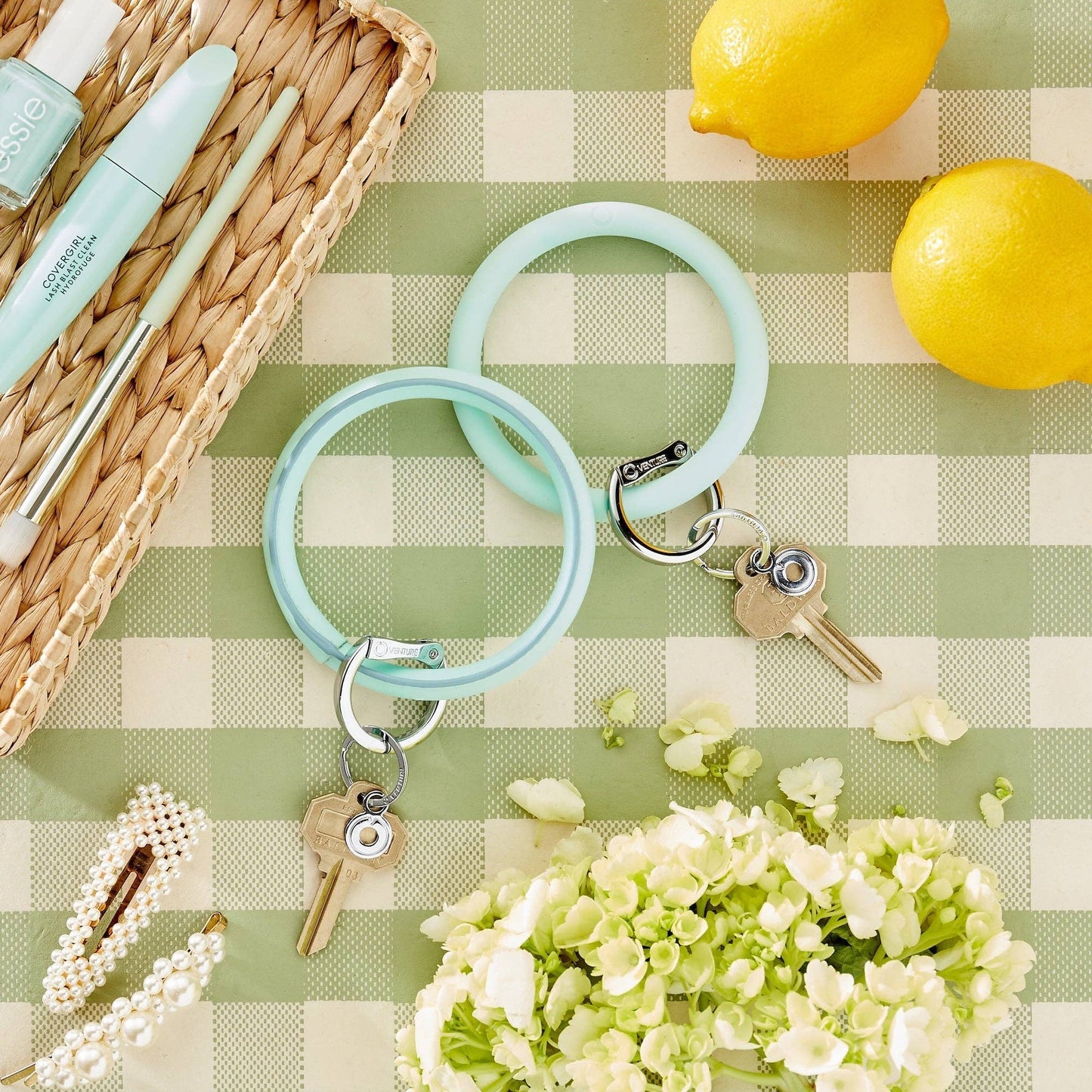 Silicone Big O® Key Ring - Pistachio