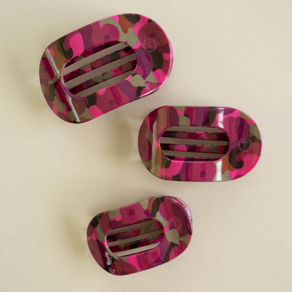 Garden Glam Small Flat Round Hair CliP