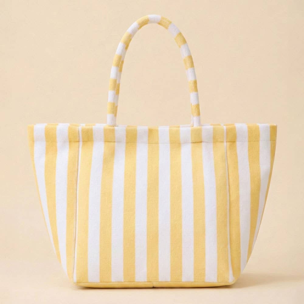 Striped Terry Tote Bag