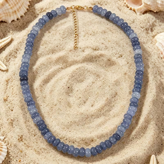 NAVY BLUE ACRYLIC NECKLACE