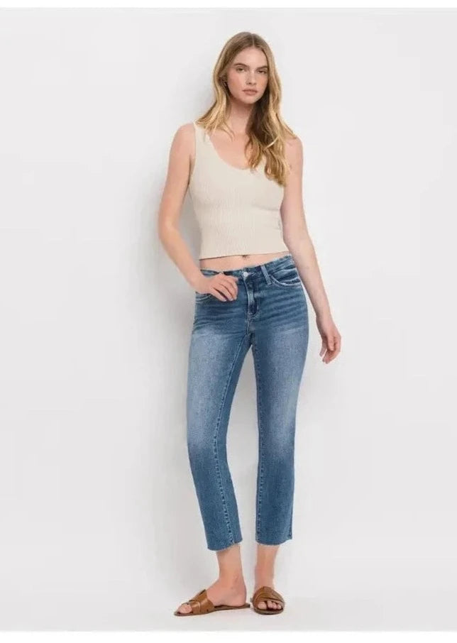 MID RISE CROP SLIM STRAIGHT