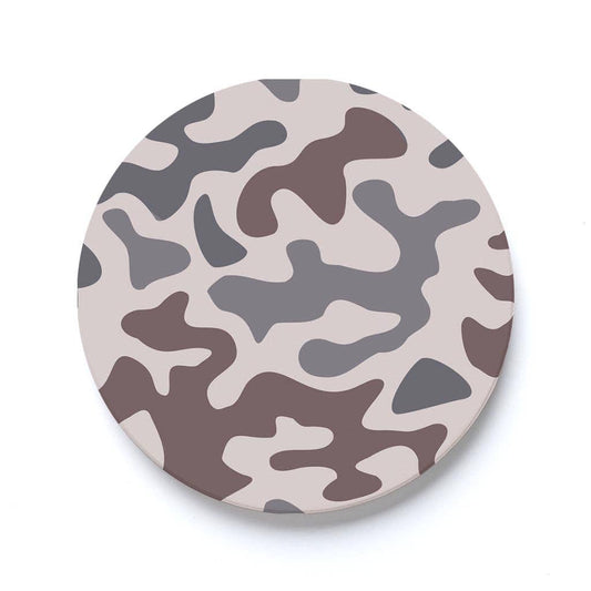 Car Coaster-Brown Camo Pattern