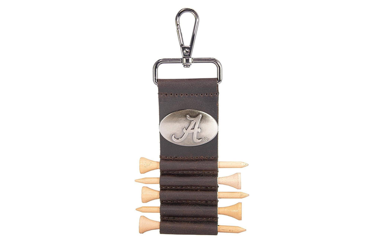 Alabama Crimson Tide Leather Golf Ball and Tee Holder