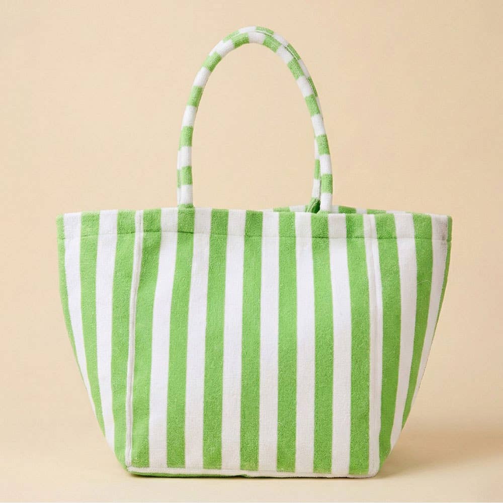 Striped Terry Tote Bag