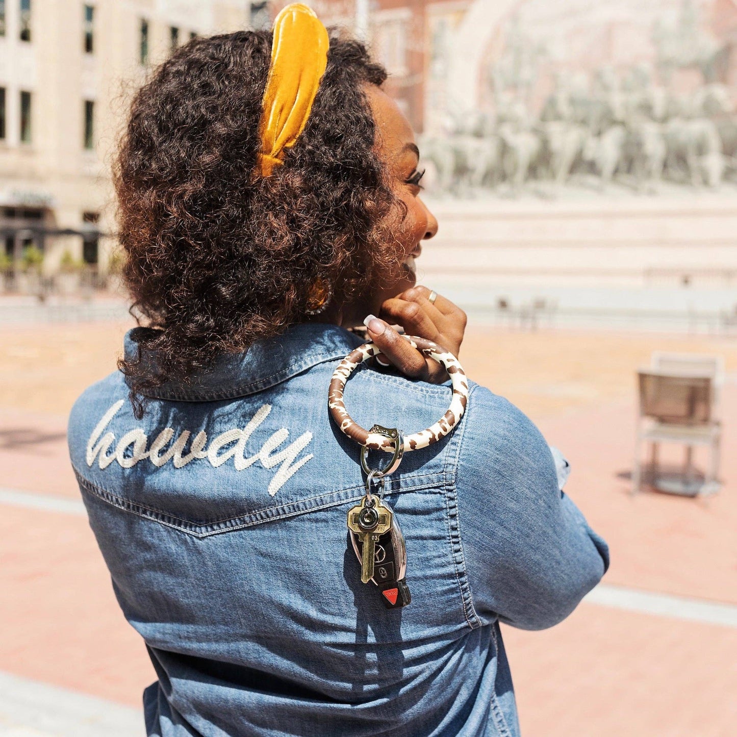 Silicone Big O® Key Ring - Cow