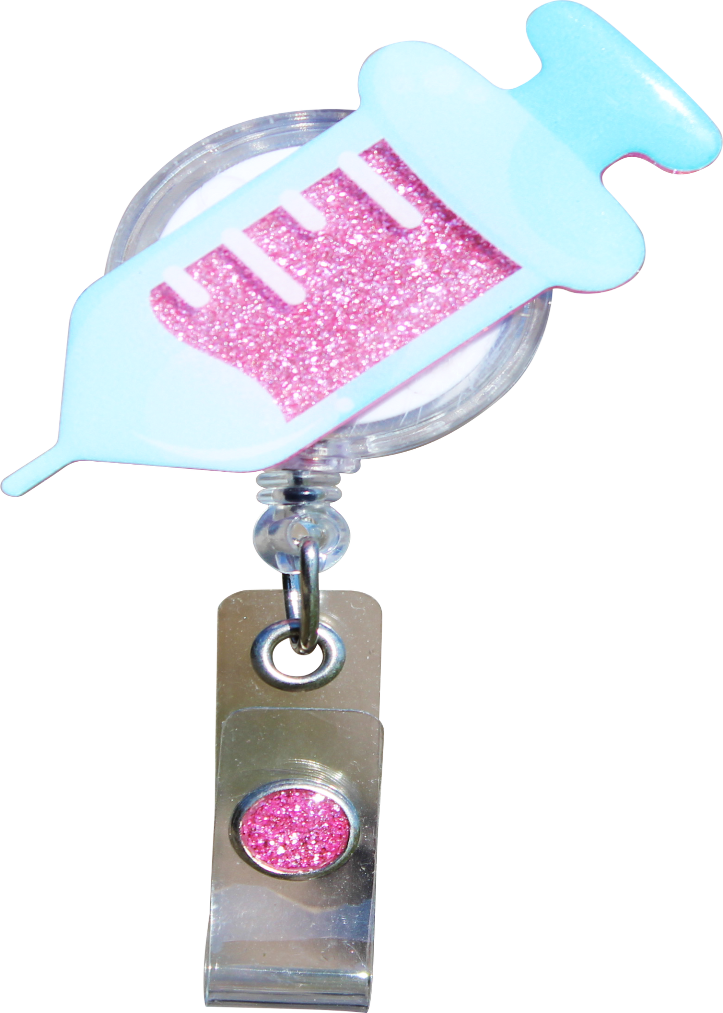 Glitterific Badge Reel Syringe