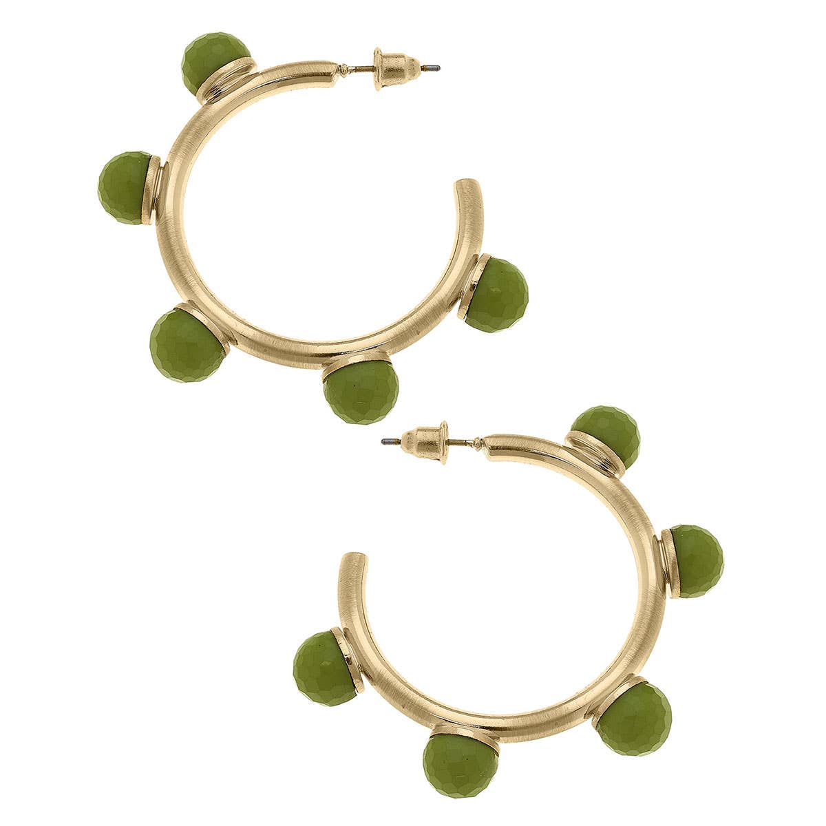 Allison Resin Beaded Hoop Earrings