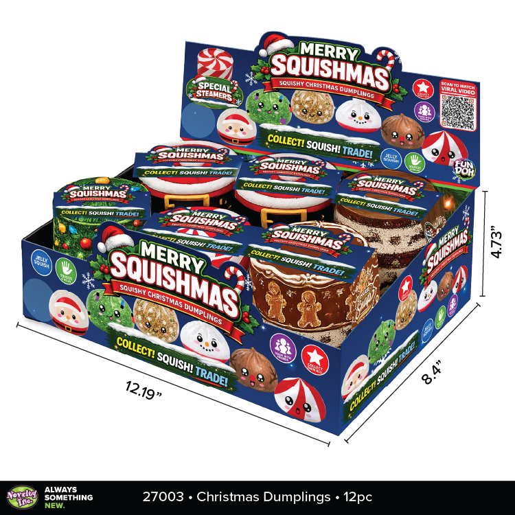 Fun Doh Christmas Dumpling Squishy Toy Holiday