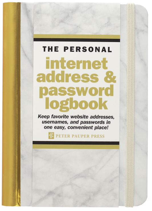Marble Internet Address & Password Logbook