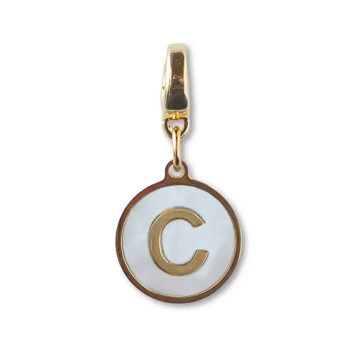 MOTHER OF PEARL LETTER CHARM