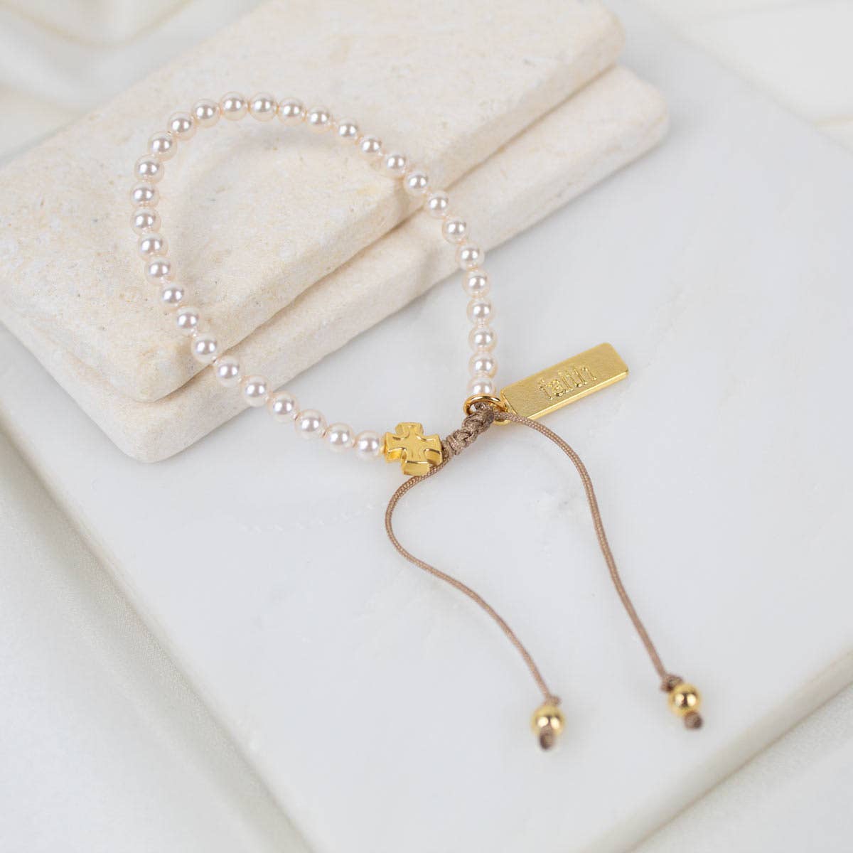 Jesus Prayer Rope Crystal Pearl Bracelet
