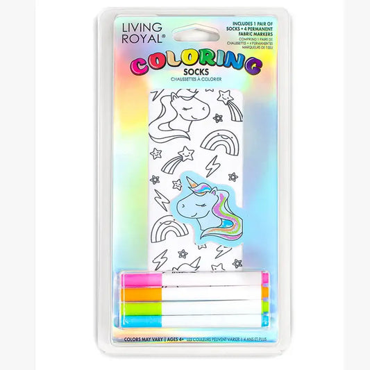 ANKLE SOCKS - DIY COLORING KIT - UNICORN GALAXY
