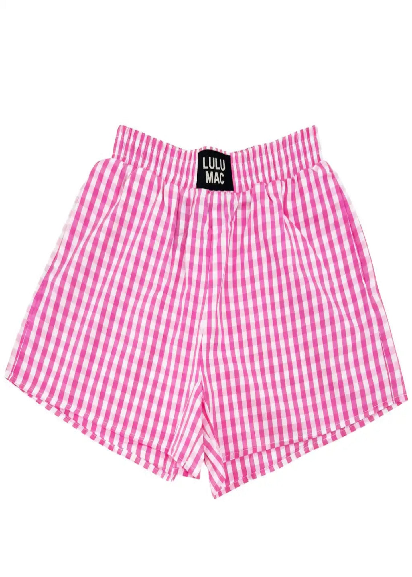 GINGHAM BOXER SHORT - PINK