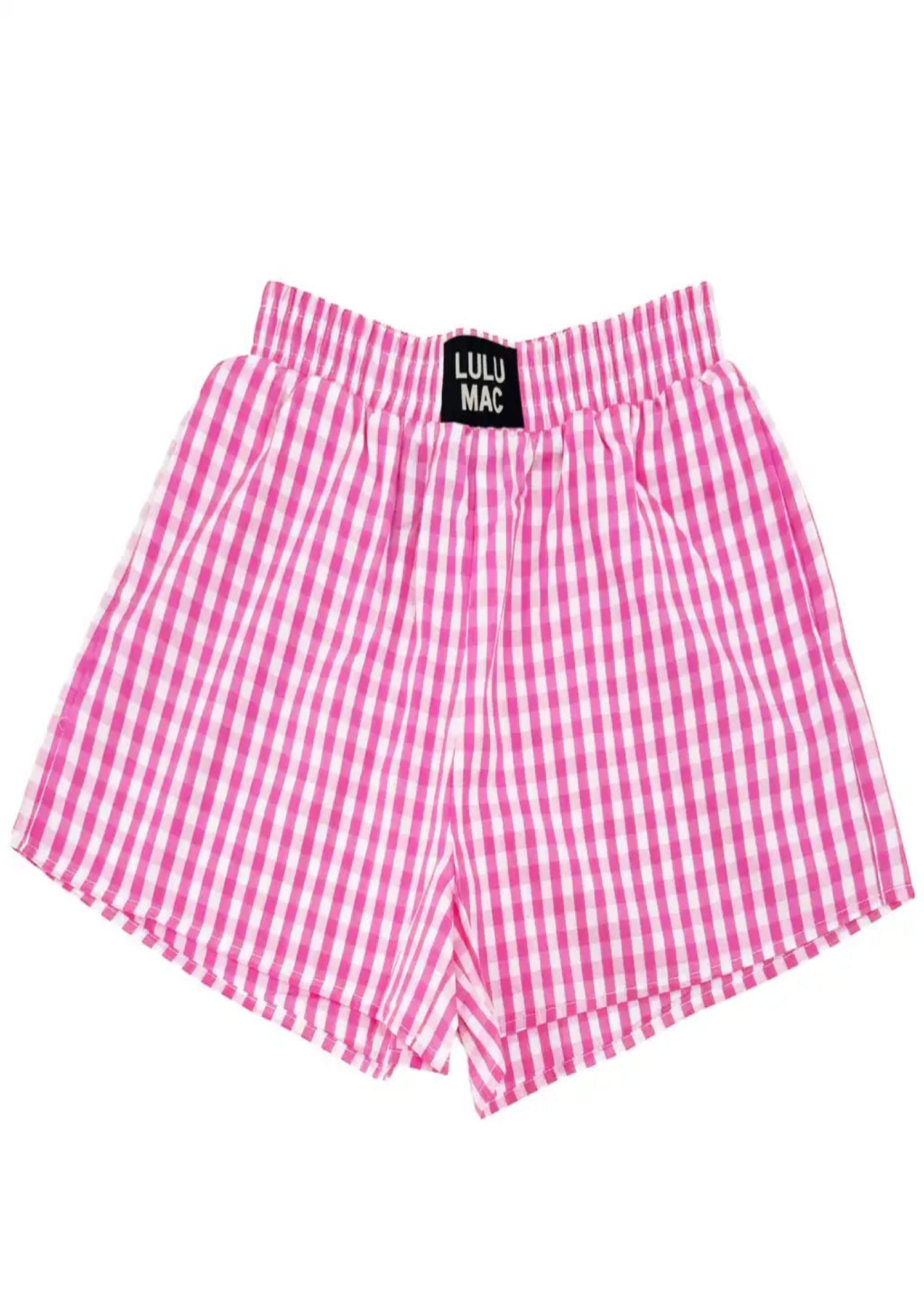 GINGHAM BOXER SHORT - PINK