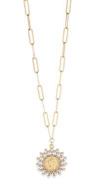 COIN PENDANT & CLIP CHAIN NECKLACE