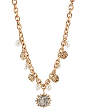 COIN & MULTI CHARM NECKLACE