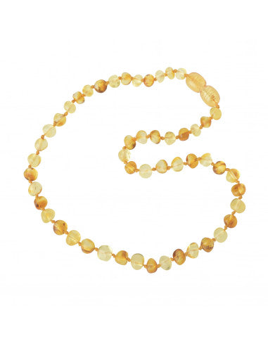 AMBER BEADS NECKLACE-HONEY & LEMON