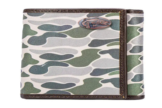 OLD SCHOOL CAMO TRIFOLD WALLET - BASS