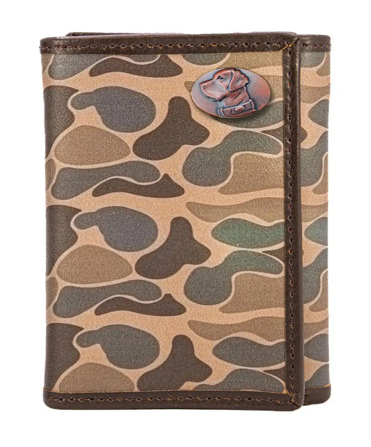 OLD SCHOOL CAMO TRIFOLD WALLET -LAB BROWN CAMO