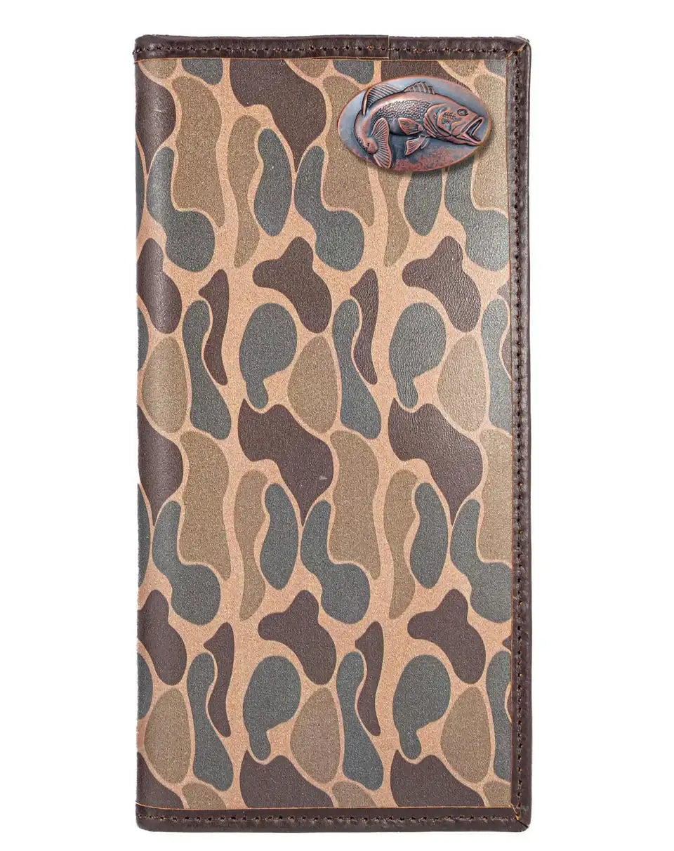 OLD SCHOOL CAMO SECRETARY WALLET - BASS BRCM