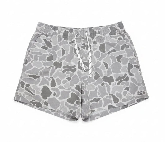 KIDS' PERFORMANCE SHORTS - GRAY CAMO