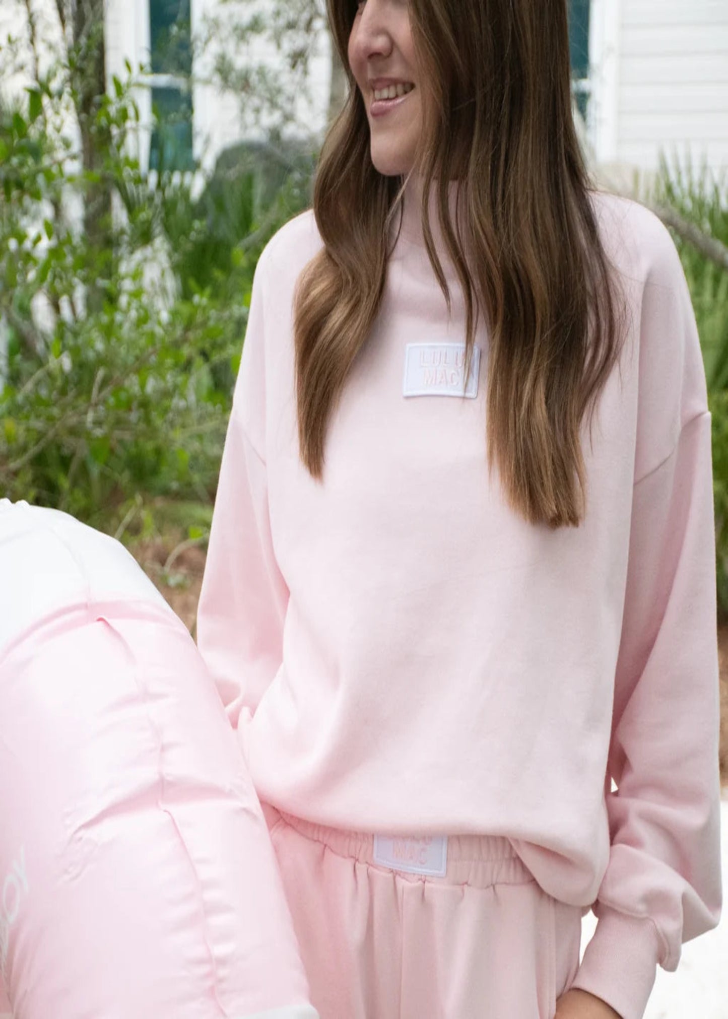 LONGSLEEVE TERRY CLOTH TOP - LIGHT PINK