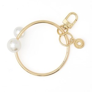 BIG O KEY RING GOLD RUSH WITH PEARLS