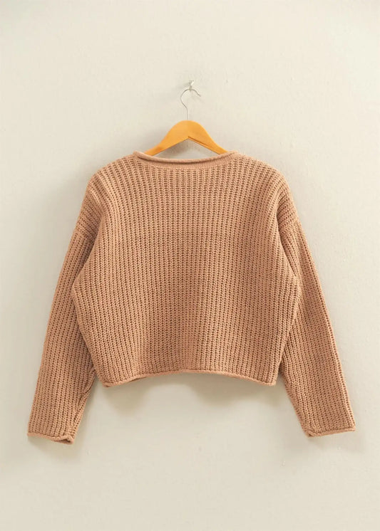 CLARA SWEATER - DARK TAUPE