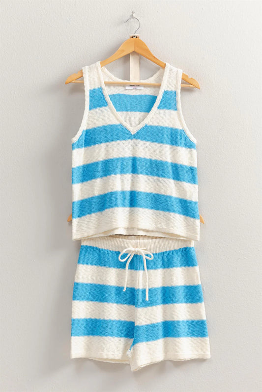 STEVIE STRIPED SWEATER SET
