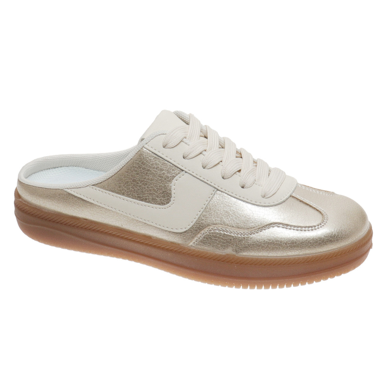 GIANA SLIDE SNEAKER- GOLD COMBO