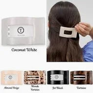 TELETIE FLAT RECTANGLE HAIR CLIP