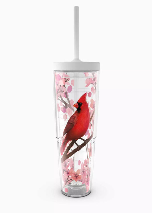SAKURA CARDINAL - 24 OZ W/ STRAW