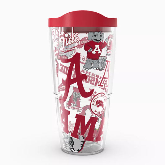 ALABAMA CRIMSON TIDE - ALL OVER 24 OUNCE