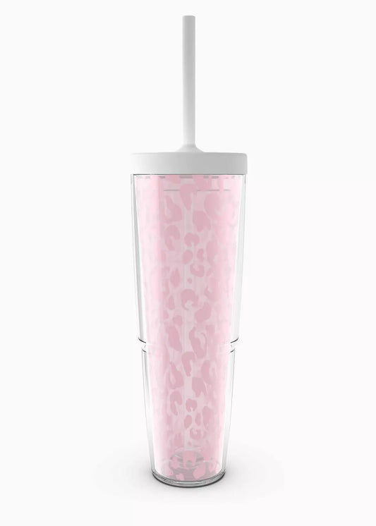 LEOPARD BLUSH - 24 OZ W/ STRAW