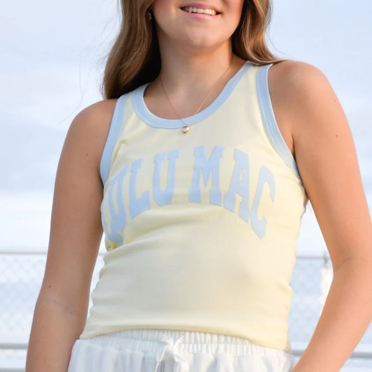 TANK BUTTER / LIGHT BLUE LETTERS