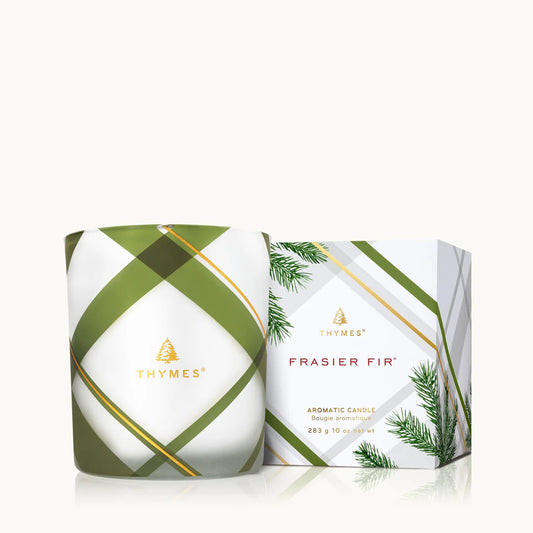 Frasier Fir Frosted Plaid Medium Poured Candle