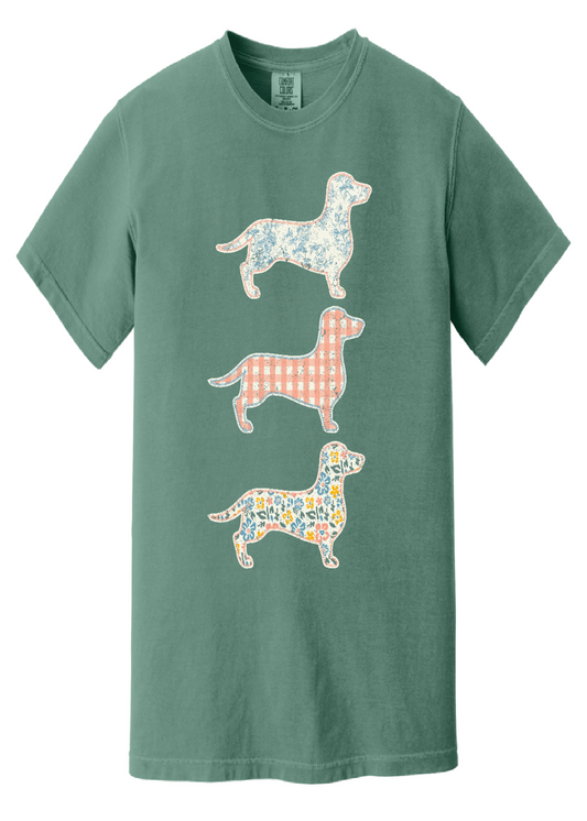 DACHSHUND PATCHES - LIGHT GREEN