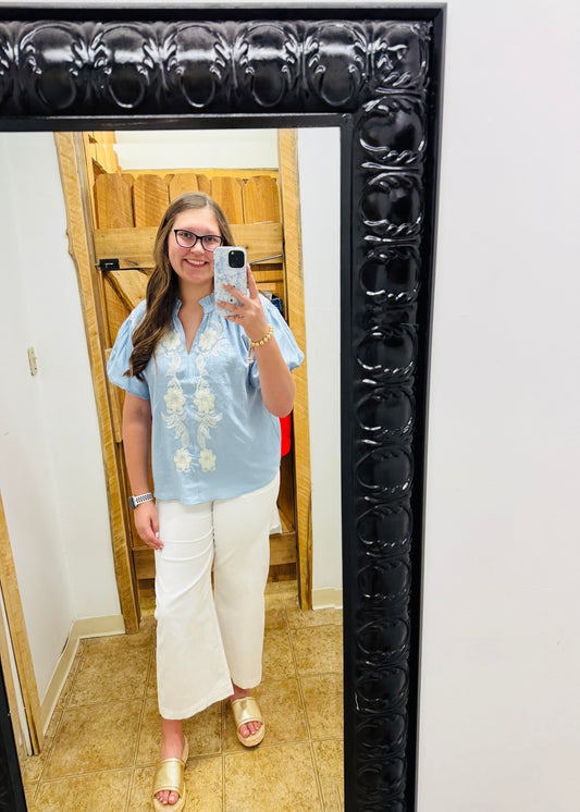 JESSIE TOP - LIGHT BLUE