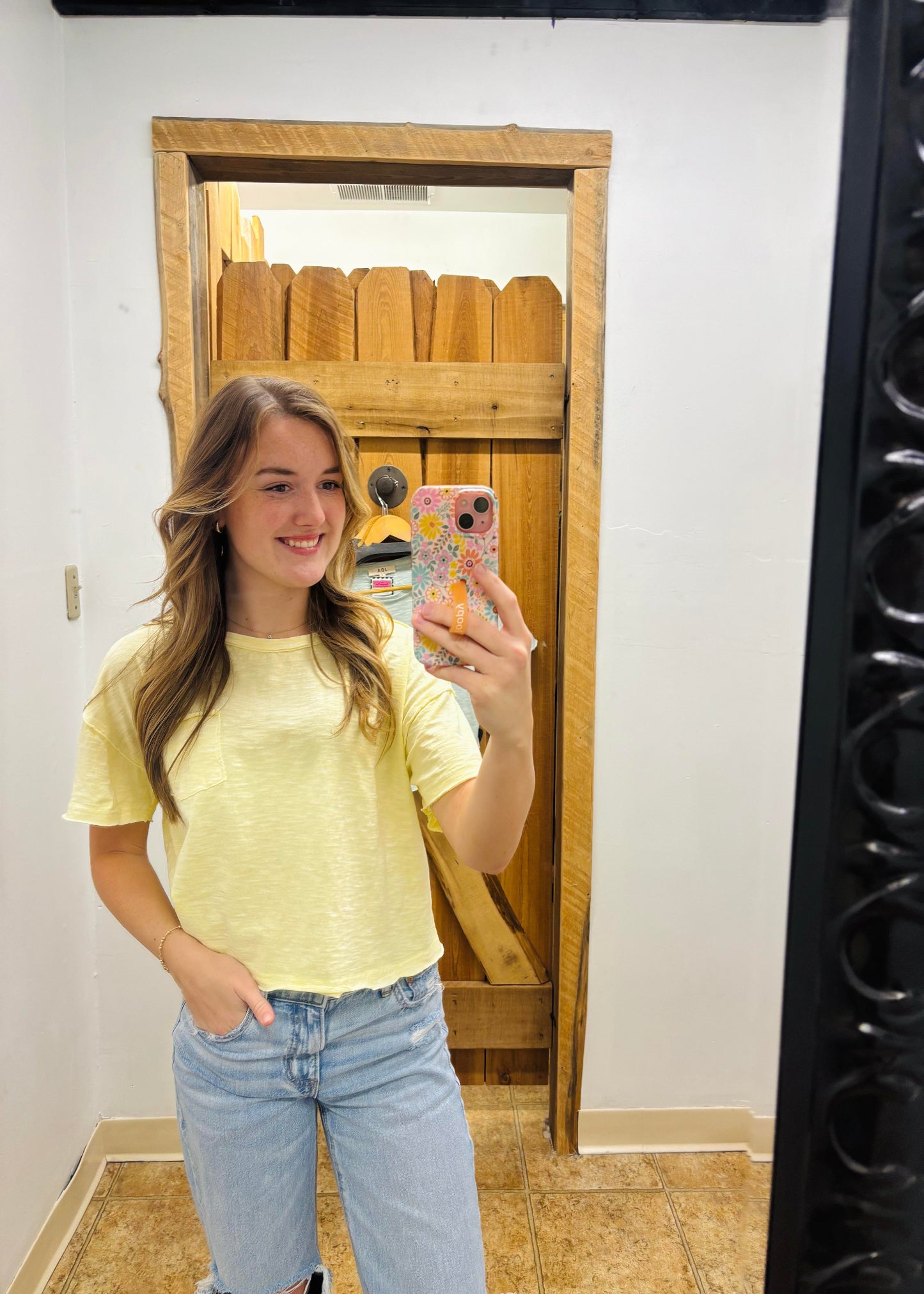 MAGGIE SHORT SLEEVE TEE - BUTTER YELLOW