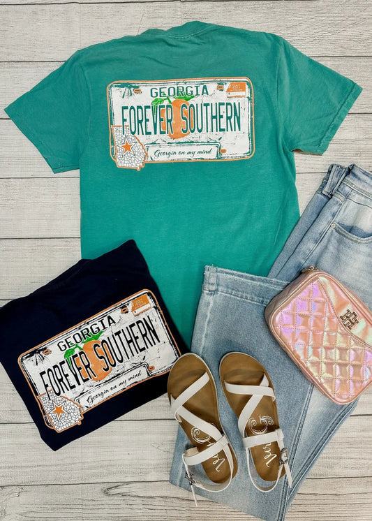 GEORGIA LICENSE PLATE - SEAFOAM