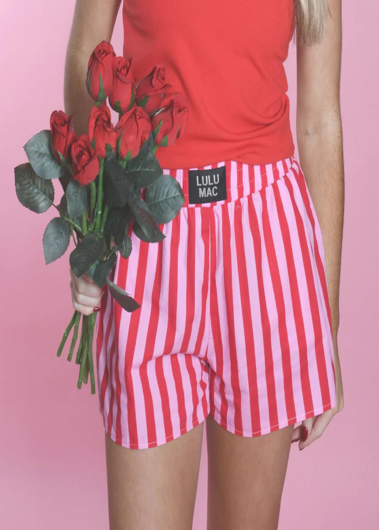 RED/PINK STRIPED BOXER SHORT